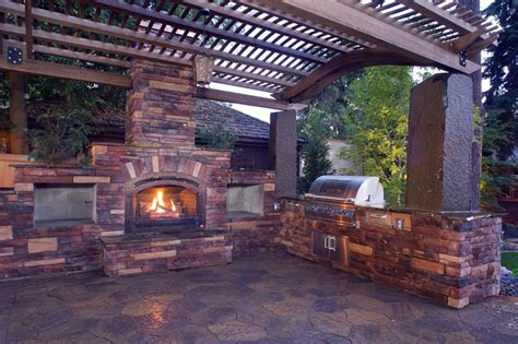 Outdoor Fireplace - Mead, WA - Photo Gallery - Landscaping Network