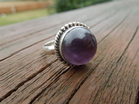 Vintage Silver Ring. With Purple Stone by Angieswonderfulgems