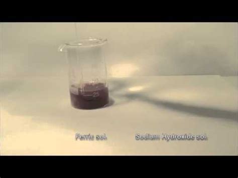 Reaction of Ferric Solution with Sodium Hydroxide solution - YouTube