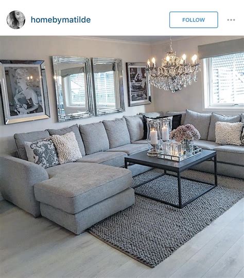 Cozy Gray Glam | Deep Sectional, Deep Couch, Living Room Decor, Bedroom ...