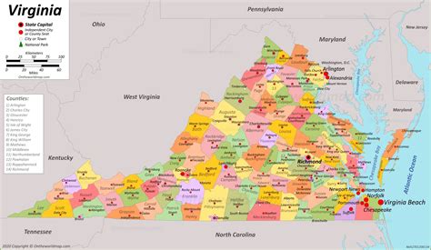 Virginia Usa Map States - United States Map