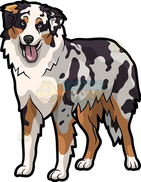 Aussie Shepherd Cartoon : Australian Shepherd Cartoon Style | Bocagewasual