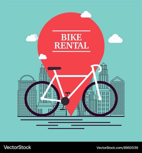 Bike rental Royalty Free Vector Image - VectorStock