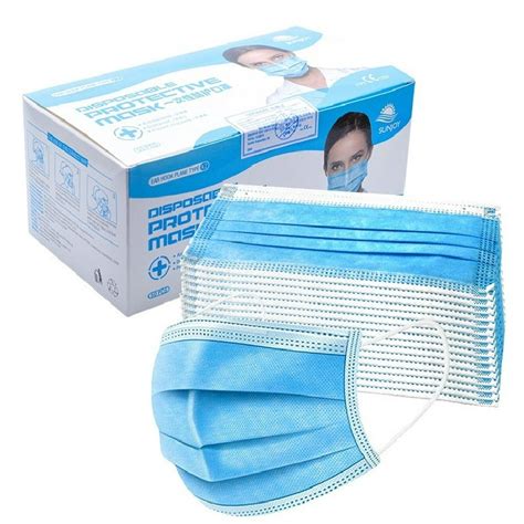 Disposable Face Mask - 50 Pack - Disposable Face Masks, 3-ply Elastic ...