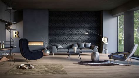 Stunning Black Brick Wall Interior Ideas For Black Lover