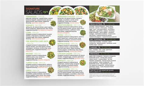 Saladworks Menu Brochure - Joe Grabowski Design