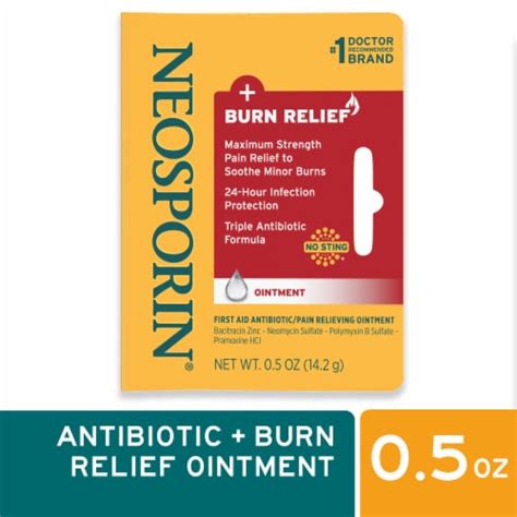 Neosporin Burn Relief & First-Aid Antibiotic Ointment, 0.5 oz - Kroger