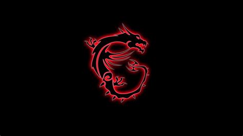 HD wallpaper: dragon illustration, red, game, black, gaming, MSI, red ...