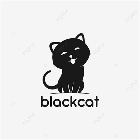 Gato Preto Logo Vector Animais De Estimação Logotipo Gatinho Ou Gatinho ...