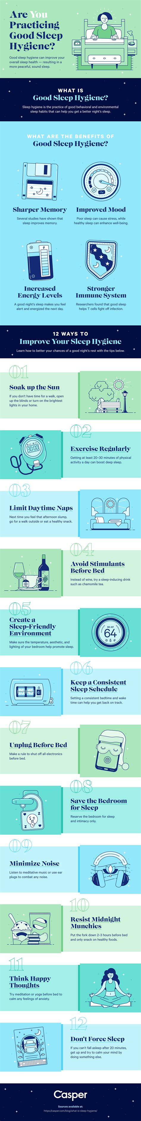 Infographic : Tips for Good Sleep Hygiene - Health Blog Centre Info