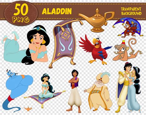 Aladdin Clipart Aladdin characters Aladdin png printable | Etsy