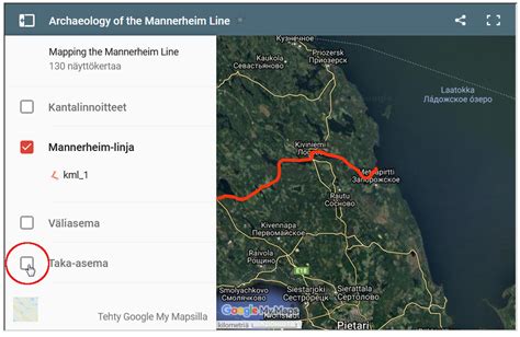 Mannerheim Line on a browsable map – Archaeology of the Mannerheim Line