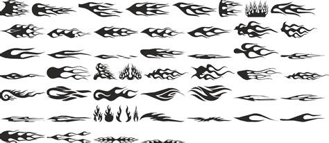 Tribal black fire flames tattoo design Free CDR Vectors Art for Free ...