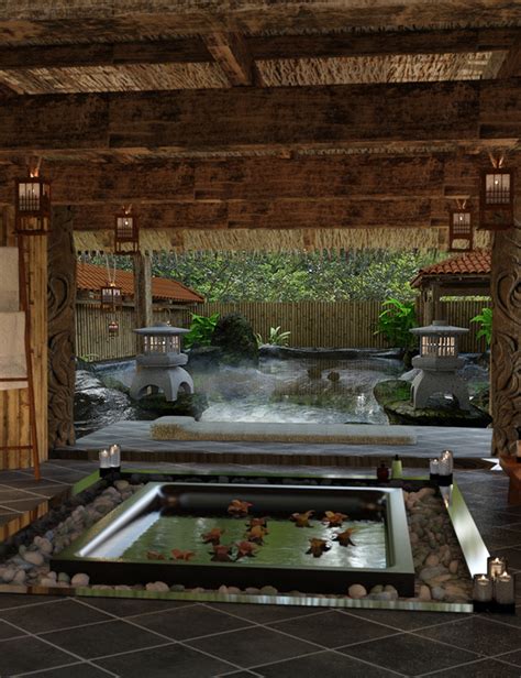 Japanese Spa and Hot Spring | Daz 3D