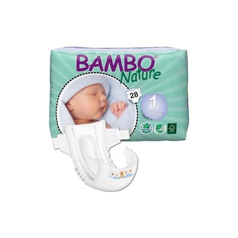 Bambo Nature Newborn Baby Diapers - Size: 1 Fits 4.5 - 9 lbs - 56 ...