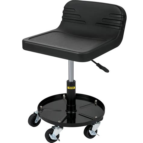 VEVOR Rolling Garage Stool 300LBS Adjustable Mechanic Work Shop Seat w ...