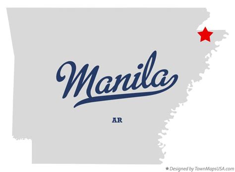 Map of Manila, AR, Arkansas