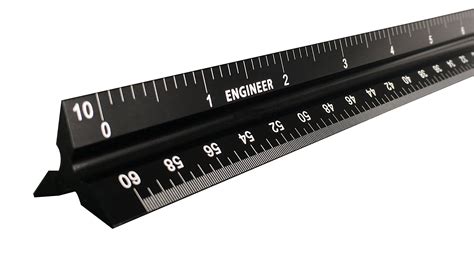 Intoy 12 Inch Triangular Engineer Scale Ruler, Anodized Solid Aluminum ...