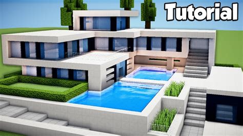 Minecraft Large Modern House Tutorial Wiederdude - Minecraft Land