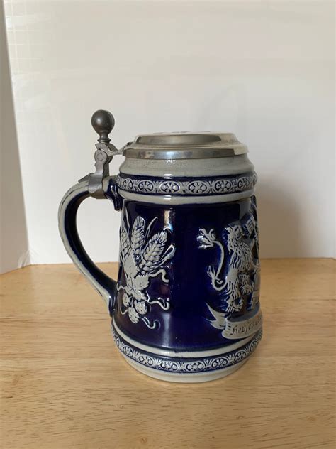 Vintage Vulkan lidded German beer stein