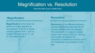 Magnification and resolution of microscope | PPT