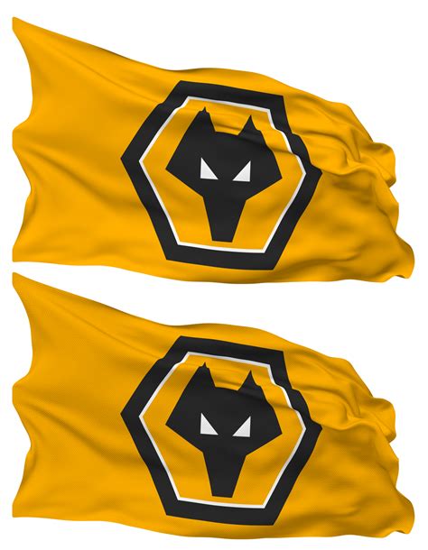 Wolverhampton Wanderers Football Club Flag Waves Isolated in Plain and ...