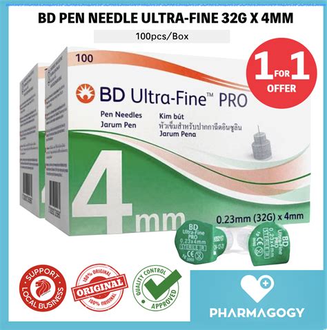 [1 FOR 1] BD PEN NEEDLE ULTRA-FINE 32G X 4MM 100pcs/Box BD ULTRA FINE ...