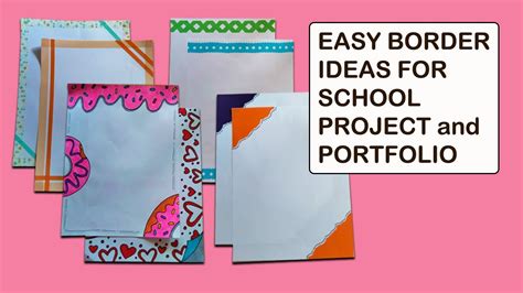 Easy Border Design Ideas For School Project | Portfolio | Module ...