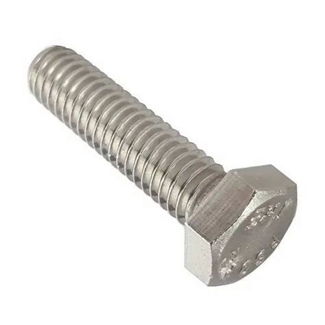 Full Thread Stainless Steel Hex Bolt, Material Grade: SS304, Size ...