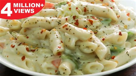 White Sauce Pasta | Creamy & Cheesy White Sauce Pasta | Kanak's Kitchen ...