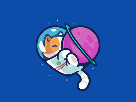 Space cat by Carlos Puentes | cpuentesdesign on Dribbble