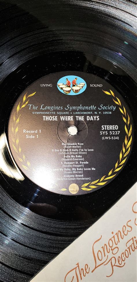 Those Were the Days Vinyl Album Boxed Set Longines Symphony Treasuries ...