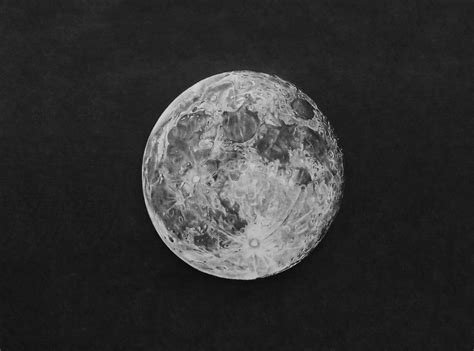 Sourcewing: Realistic pencil drawing of a full moon