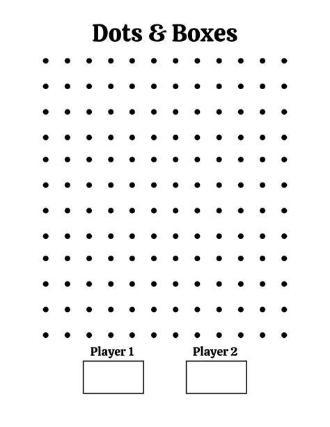 Printable Dots and Boxes Sheets, Games, Worksheet, Coloring, Busy ...