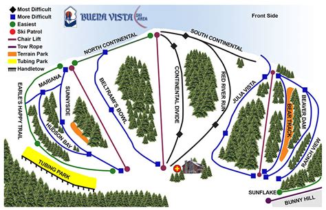 Buena Vista Ski Area Trail map - Freeride