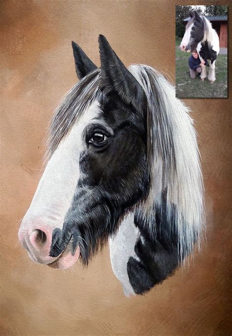 Acrylic on canvas horse portrait | Acrylic horse portrait