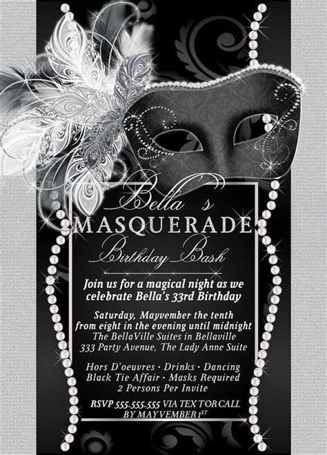 This item is unavailable | Etsy | Masquerade party invitations ...