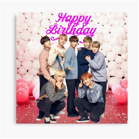 "Happy Birthday BTS" Canvas Print for Sale by zoewalkerphoto | Redbubble