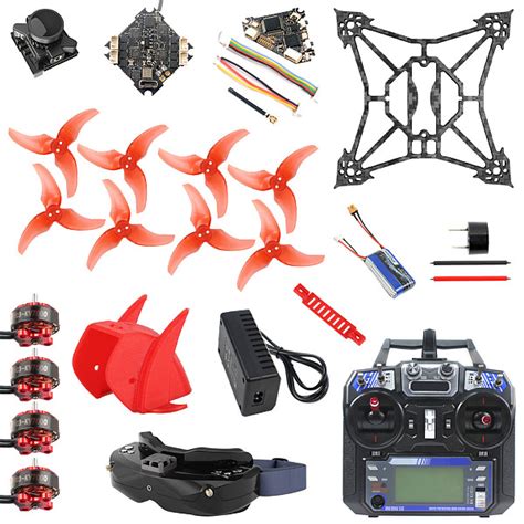 QWinOut T100 DIY Indoor FPV Racing Drone Kit with Skyzone 02X FPV ...