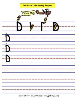 Pencil Pete's Learn to Print Worksheets by Pencil Pete | TPT