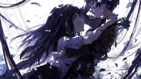 Couple cuddling digital wallpaper, anime, Hyouka HD wallpaper ...