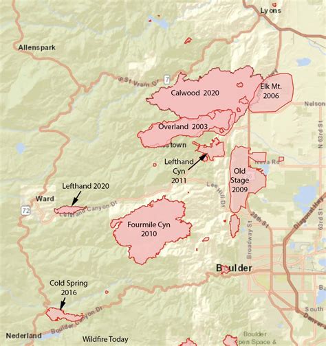 The 20-year history of fires in the Boulder, Colorado area - Wildfire Today