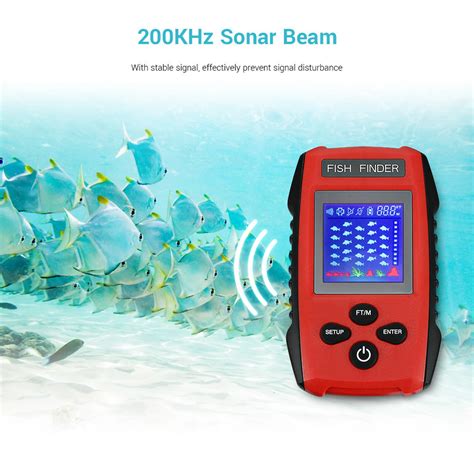 Sonar Sensor Fishfinder LCD Display Portable Fish Finder IPX4 ...