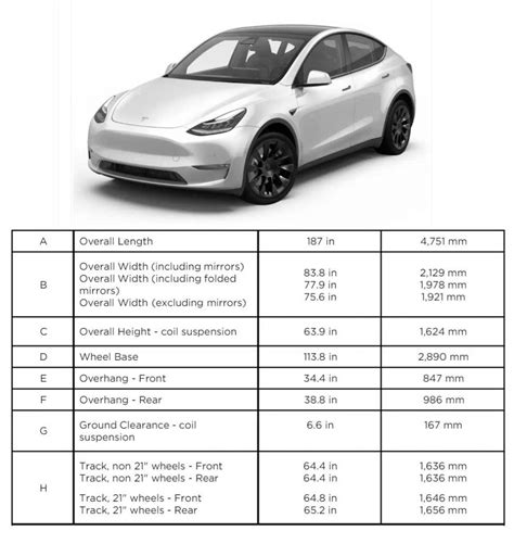 tesla model y dimensions Tesla model y owner's manual reveals ...