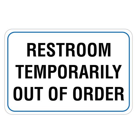 Restroom Out Of Order Do Not Enter Sign With Symbol NHE-37447 ...