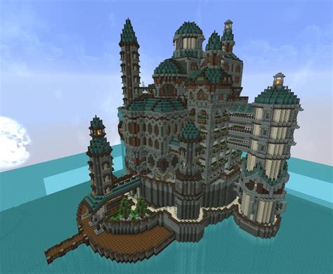 Small Floating Steampunk Mansion/Castle Minecraft Project