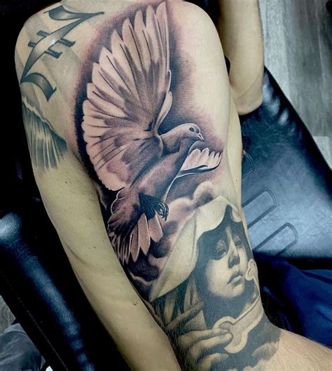 Top 33 Gorgeous Dove Tattoo Design Ideas (2021 Updated) | Dove tattoo ...