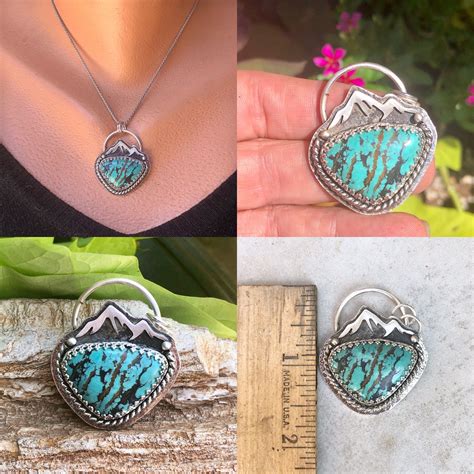 Turquoise Mountain Necklace Opal Necklace For Women White | Etsy in ...