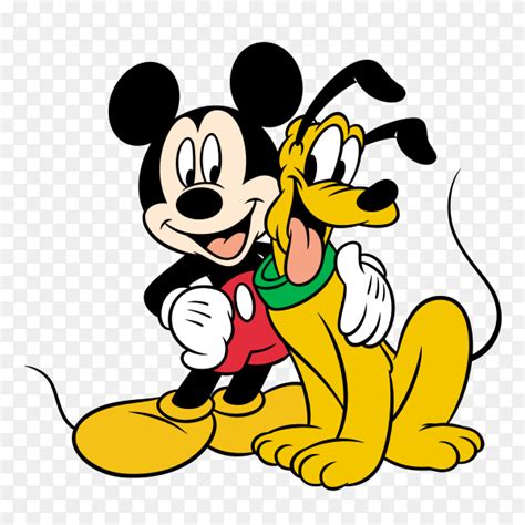 Cartoon mickey mouse and pluto on transparent background PNG - Similar PNG