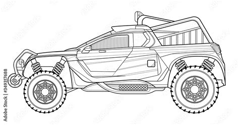 Coloring page contouring for book and drawing. Concept vector ...